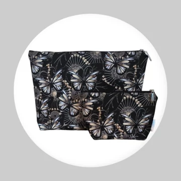 Arany-ezüst pillangós neszesszer szett